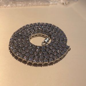 Tennis chain necklace blink white zircon